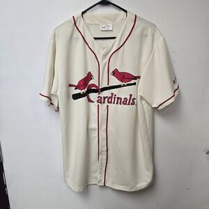 Match‎ Up St Louis Cardinals Baseball Jersey Cream Red Delta Airlines Mens XL #2